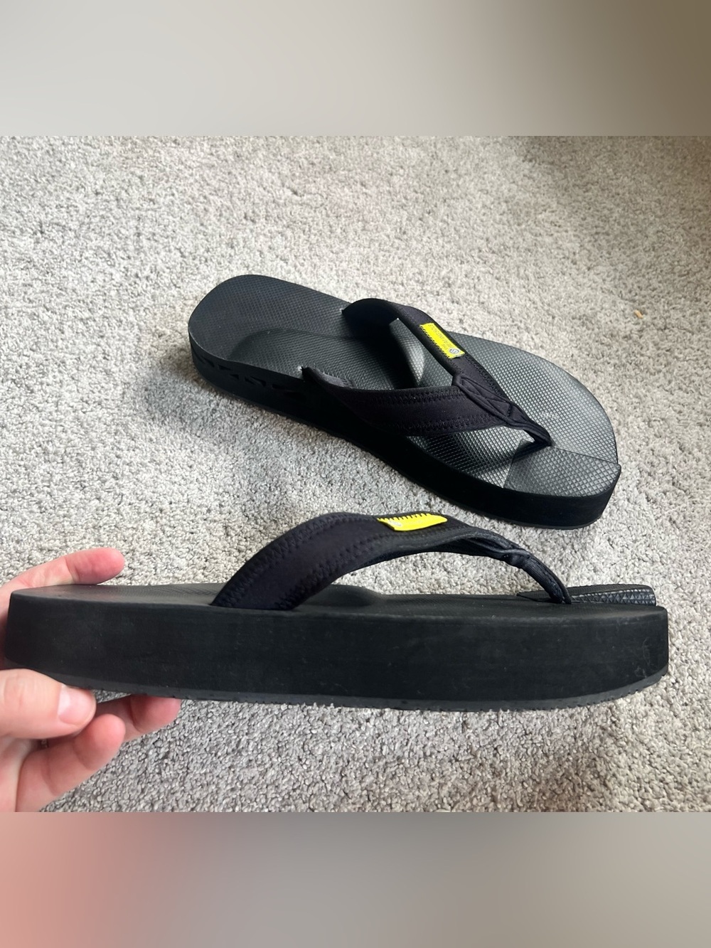 The Healing Sole Original Flip Flop Women's 13 Mens 11.5 Black Thong Sandals